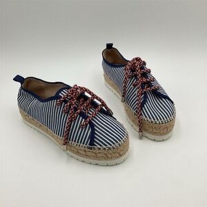 Botkier Wren Women's Blue Striped Espadrilles Flats Size 6M